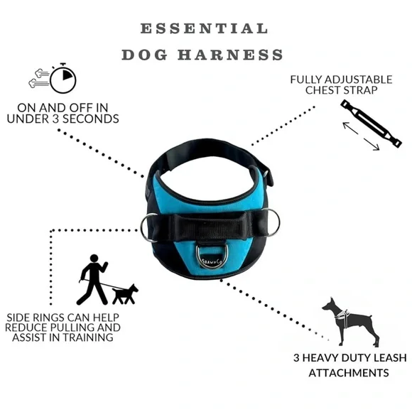 ShawnCo New $33 Essential Harness Padded Rose Gold Black XL - Picture 5 of 12